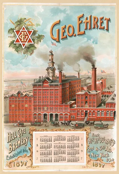 Geo. Ehert, Hell Gate Brewery by Грей Литхо. Ко, 1896 — digital art print download