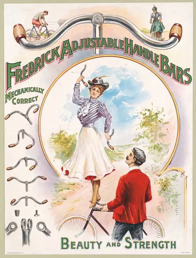 Frederick adjustable handle bars, mechanically correct, beauty and strength by Грей Литхо. Ко — digital art print download