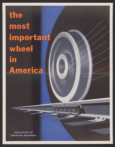 The most important wheels in America. by Joseph Binder, 1952 — digital art print download