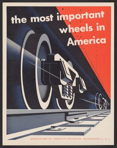 The most important wheels in America by Joseph Binder, 1952 — digital art print download
