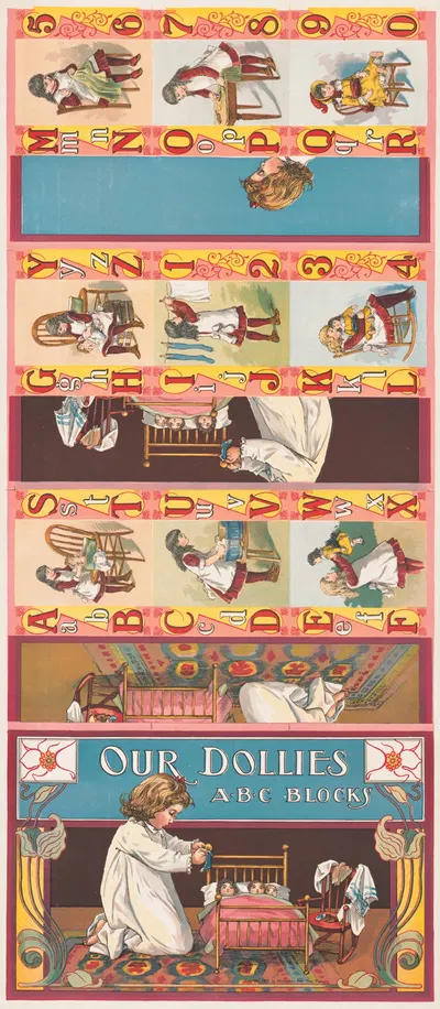 Our dollies, A B C blocks by McLoughlin Bros, 1908 — digital art print download