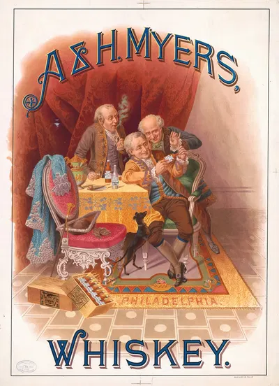 A & H. Meyers, whiskey by Wells & Hope Co., 1885 — digital art print download