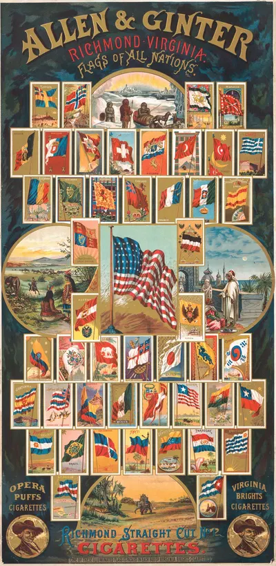 Allen & Ginter, Richmond-Virginia, flags of all nations by Geo. S. Harris & Sons, 1888 — digital art print download