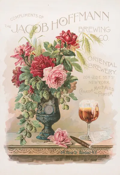 Compliments of the Jacob Hoffmann Brewing Co., Oriental brewery by J. Ottmann Lith. Co., 1900 — digital art print download