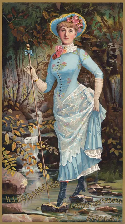 H.J. Holbrook & Co., ladies fine shoes by Юлий Бьен, 1885 — digital art print download