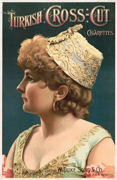Turkish cross-cut cigarettes by Кнапп и Ко, 1880 — digital art print download