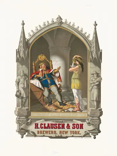 Cerevisiam bibunt homines animalia cetera fontes by Moritz Ulffers, 1876 — digital art print download