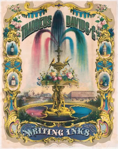 Thaddeus Davids and Cos. writing inks by Snyder, Black & Sturn, 1857 — digital art print download