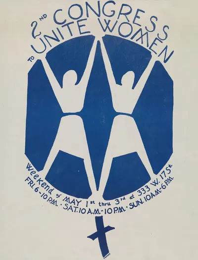 2nd Congress to Unite Women by Castanis, 1970 — digital art print download