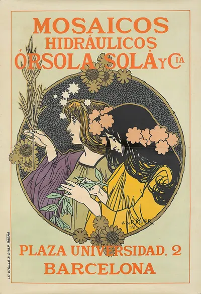 Mosaicos Hidráulicos Òrsola Solá y Cia by Александр де Рикер, 1898 — digital art print download