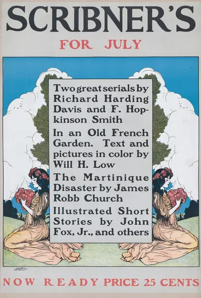 Scribner’s for July by Ernest Haskell, 1906 — digital art print download