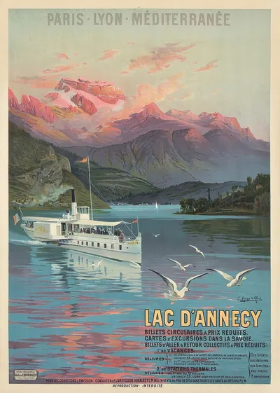 Le Lac d’Annecy, Paris-Lyon-Méditerranée by Фредерик Уго д’Алези, 1900 — digital art print download