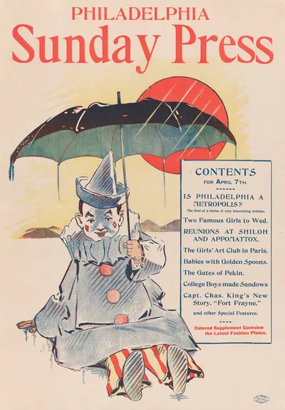 Advertisement for Philadelphia Sunday Press; April 7, 1896 by Джордж Рейтер Брилл, 1896 — digital art print download