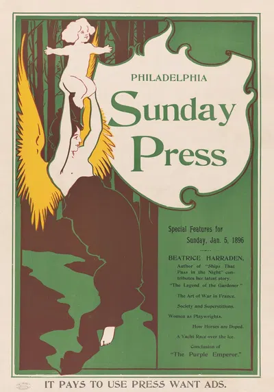 Philadelphia Sunday Press; Jan. 5 by Джордж Рейтер Брилл, 1896 — digital art print download