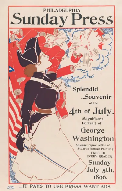 Philadelphia Sunday Press; July 5 by George Reiter Brill, 1896 — digital art print download
