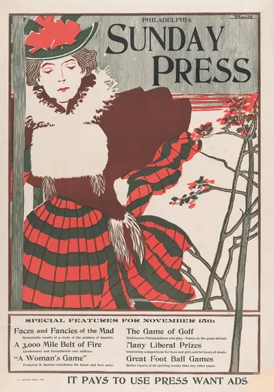 Philadelphia Sunday Press; November 15 by Джордж Рейтер Брилл, 1895 — digital art print download