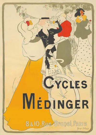 Cycles Médinger by Жорж Альфред Боттини, 1897 — digital art print download