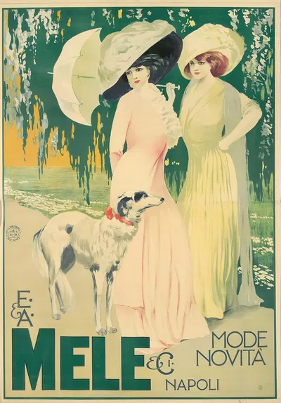 Mele and Ci. , Mode Novità. by Gian Emilio Malerba, 1910 — digital art print download