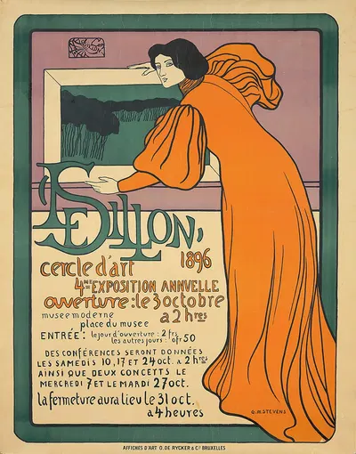 Le Sillon, 4me Exposition by Gustave-Max Stevens, 1896 — digital art print download