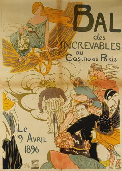 BAL des INCREVABLES au Casino de Paris by Клементина Элен Дюфо, 1896 — digital art print download