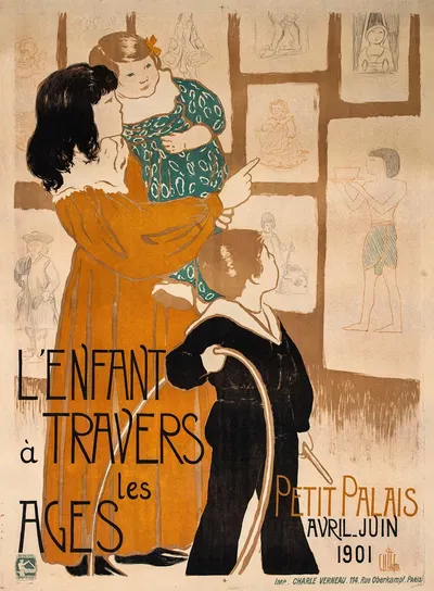 l'enfant à travers les âges, Petit Palais, Avril-juin 1901 by Клементина Элен Дюфо, 1901 — digital art print download