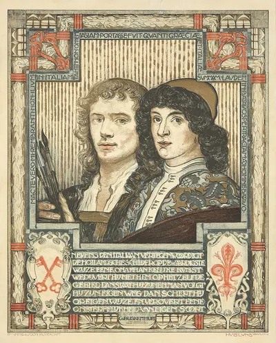 G. Buskenhuet, Rembrandt and Raphael by Хуйб Лунс — digital art print download