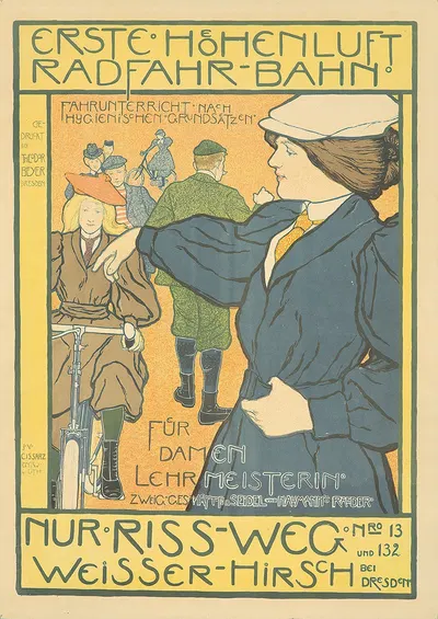 Erste Höhenluft Radfahr-bahn by Иоганн Винценц Цисзарз, 1897 — digital art print download