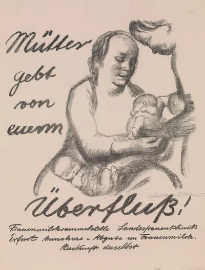 Mothers, Give from your Abundance (Mütter gebt von eurem Überfluss) by Käthe Kollwitz, 1926 — digital art print download