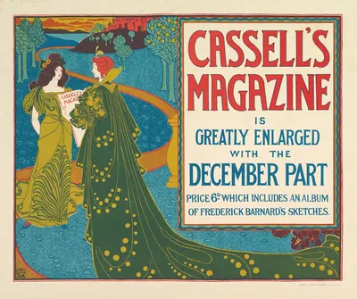 Cassell's Magazine; December by Louis Rhead, 1896 — digital art print download