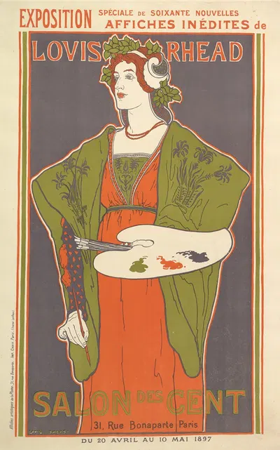 Salon des cent by Louis Rhead, 1897 — digital art print download