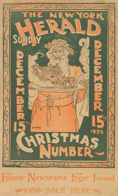 The New York Herald; Sunday, December 15 by Louis Rhead, 1895 — digital art print download