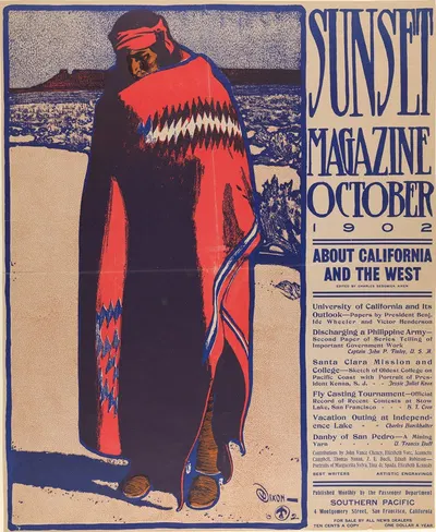 Sunset Magazine, October by Мейнард Диксон, 1902 — digital art print download