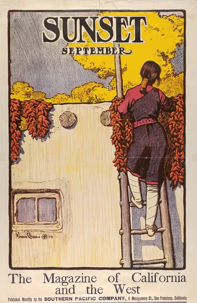 Sunset Magazine, September by Мейнард Диксон, 1904 — digital art print download