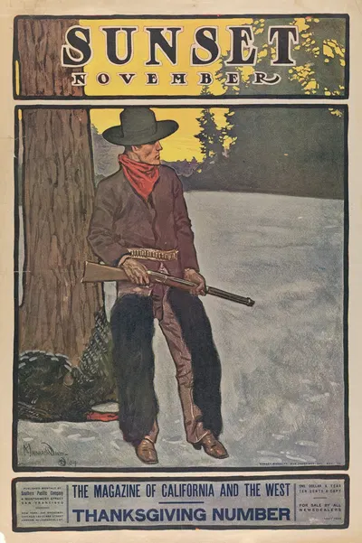 Sunset Magazine, Thanksgiving Number, November by Мейнард Диксон, 1904 — digital art print download