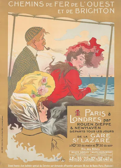 Paris à Londres by René Péan, 1905 — digital art print download
