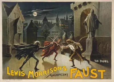 Lewis Morrison's magnificent Faust by Шобер и Карквиль, 1888 — digital art print download