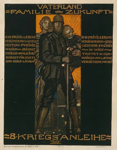 Vaterland, Familie, Zukunft … 8. Kriegsanleihe by Walter Ditz, 1918 — digital art print download