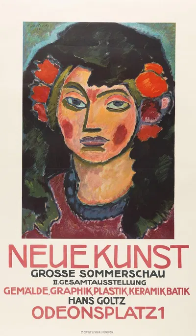 Plakat für die große Sommerschau der Galerie Neue Kunst, München by Alexej von Jawlensky, 1913 — digital art print download