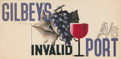 Gilbey's invalid port by Edward McKnight Kauffer, 1930 — digital art print download
