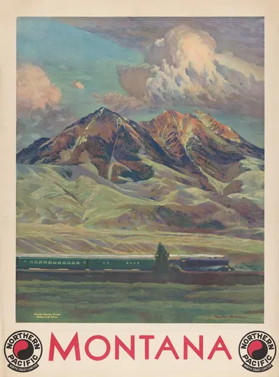 Montana Northern Pacific North Coast Limited by Gustav Wilhelm Krollmann, 1920 — digital art print download