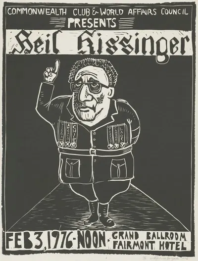 Commonwealth Club and World Affairs Council presents Heil Kissinger by Rachael Romero, 1976 — digital art print download