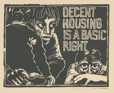 Decent housing is a basic right by Rachael Romero, 1975 — digital art print download