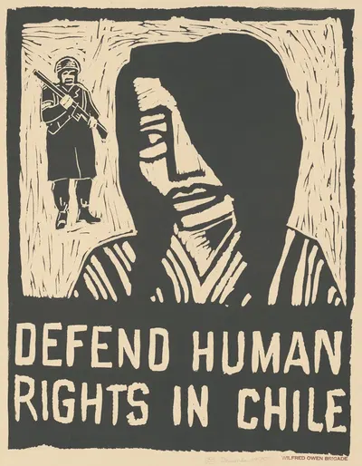 Defend human rights in Chile by Rachael Romero, 1975 — digital art print download