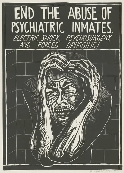 End the abuse of psychiatric inmates by Rachael Romero, 1977 — digital art print download