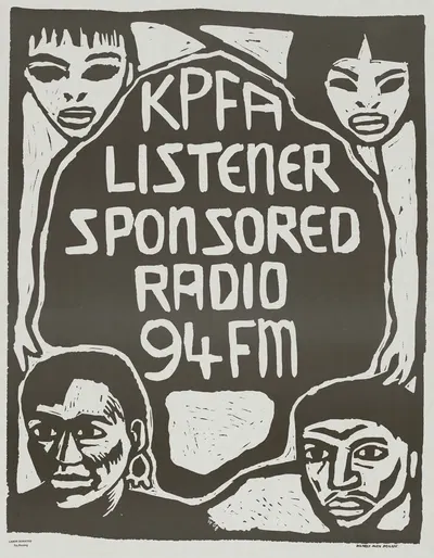 KPFA listener sponsored radio 94 fm by Rachael Romero, 1976 — digital art print download
