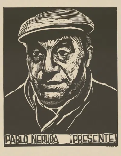 Pablo neruda – ! Presente! by Rachael Romero, 1976 — digital art print download