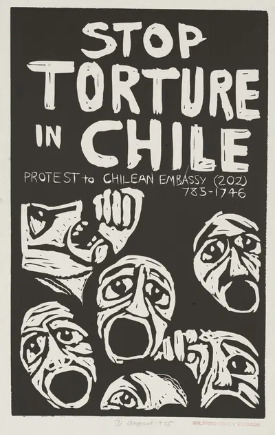 Stop torture in Chile by Rachael Romero, 1975 — digital art print download