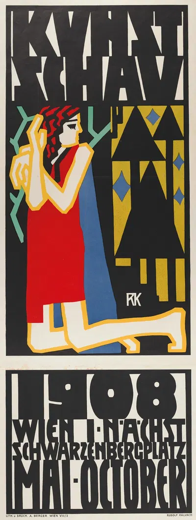 Plakat Kunstschau by Rudolf Kalvach, 1908 — digital art print download
