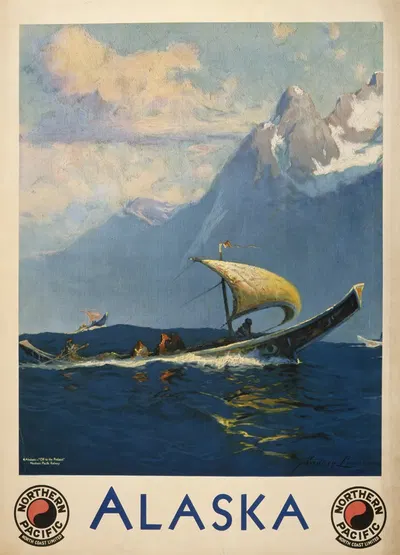 Alaska Northern Pacific, North Coast Limited by Sydney Mortimer Laurence, 1920 — digital art print download