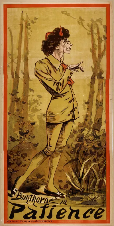 Bunthorne in Patience by A.S. Seer's Litho., 1881 — digital art print download